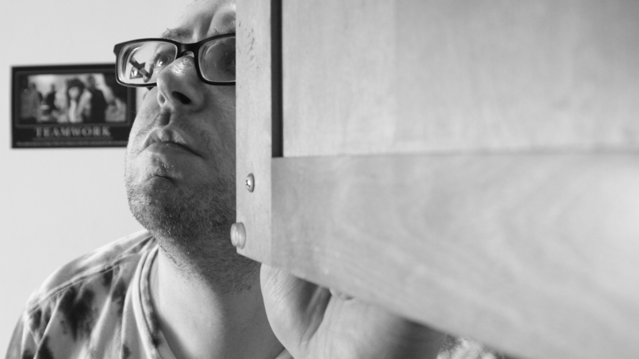 Chuck W. is seen here foraging for food in his natural environment in a break from the studio