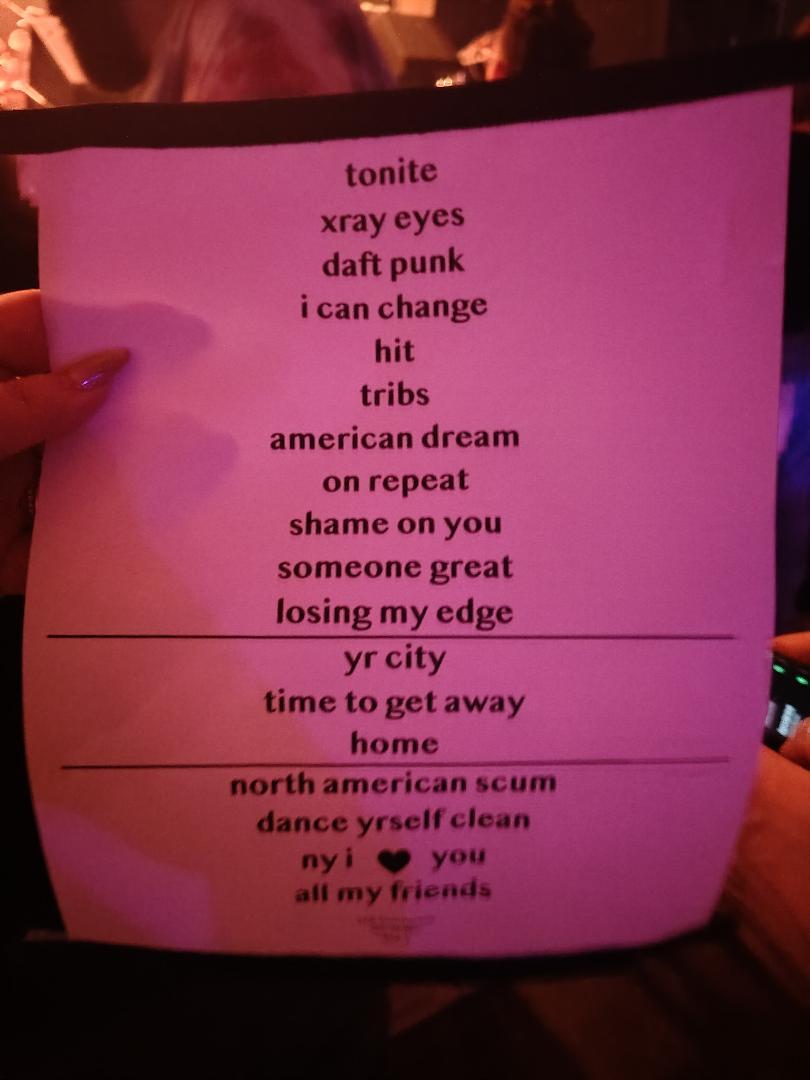 LCD Soundsystem view from the rail